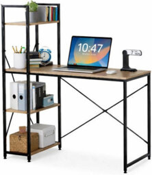 Celino Computer Desk Table Office Home Work Writing Desk Desktop For Pc Laptop Study Storage With Shelves