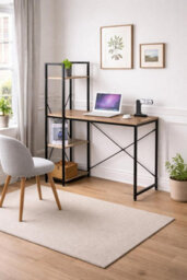 Celino Computer Desk Table Office Home Work Writing Desk Desktop For Pc Laptop Study Storage With Shelves - thumbnail 3
