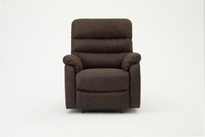 Home Detail Maxwell Sofa Suite Armchair Manual Recliner Air Leather Padded, Brown - image 1