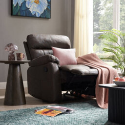 Home Detail Maxwell Sofa Suite Armchair Manual Recliner Air Leather Padded, Brown - thumbnail 2