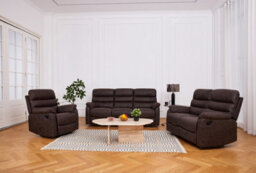 Home Detail Maxwell Sofa Suite Armchair Manual Recliner Air Leather Padded, Brown - thumbnail 8