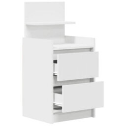 Berkfield Bedside Cabinets With 2 Drawers 2 Pcs White 38X34X80 Cm - thumbnail 6