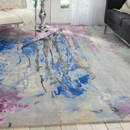 Grey Multicolor Wool Handmade Luxurious Modern ,optical/ (3D) Rug For Living Room And Bedroom-259Cm X 351Cm - thumbnail 2