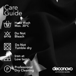 Deconovo Black Curtains Stars Foil Printed Thermal Curtains Eyelet Blackout Curtains For Bedroom 46 X 54 Inch Black 1 Pair - thumbnail 9