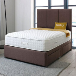 Divan Base Direct Shire Stretton 2000 Pocket Sprung Cool Memory Gel Divan Bed Set 4Ft Small Double 2 Drawers Side- Wool Chestnut - thumbnail 4