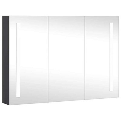 Berkfield Stylish Led Bathroom Mirror Cabinet 89X14X62 Cm - image 1