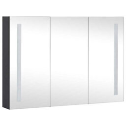 Berkfield Stylish Led Bathroom Mirror Cabinet 89X14X62 Cm - thumbnail 3