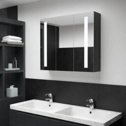 Berkfield Stylish Led Bathroom Mirror Cabinet 89X14X62 Cm - thumbnail 2