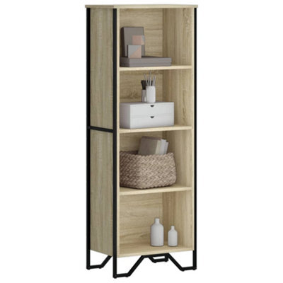 Berkfield Bookcase Sonoma Oak 50X31X137.5 Cm Engineered Wood - image 1
