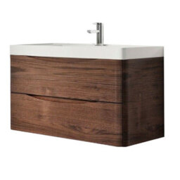 Plum&clay Eden Redwood Wall Hung Vanity Unit With Resin Basin (W)900mm
