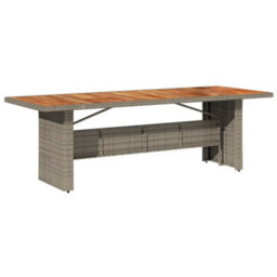Berkfield 9 Piece Garden Dining Set With Cushions Grey Poly Rattan - thumbnail 4