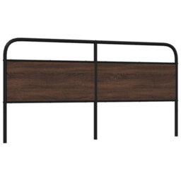 Berkfield Headboard Brown Oak 190 Cm Steel And Engineered Wood - thumbnail 5