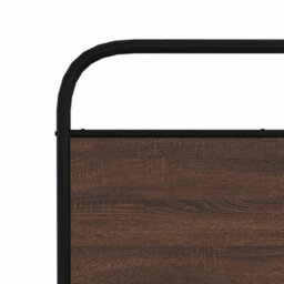 Berkfield Headboard Brown Oak 190 Cm Steel And Engineered Wood - thumbnail 6