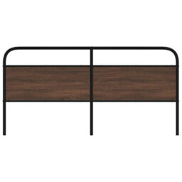 Berkfield Headboard Brown Oak 190 Cm Steel And Engineered Wood - thumbnail 3