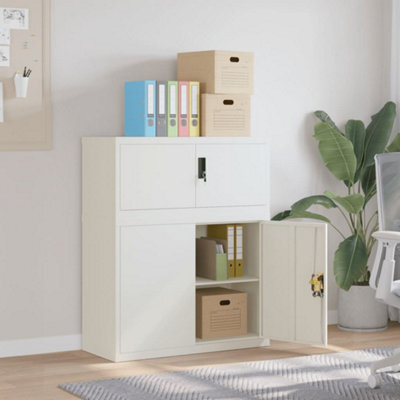 Berkfield File Cabinet White 90X40X110 Cm Steel - image 1