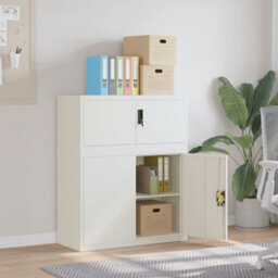 Berkfield File Cabinet White 90X40X110 Cm Steel