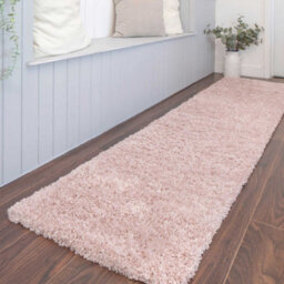 Loomed Super Soft Blush Pink Shaggy Area Rug 60X110Cm - thumbnail 4