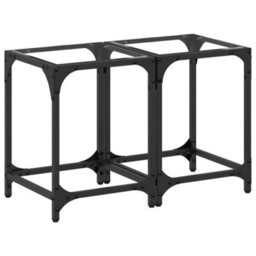 Walplus Coffee Tables With Transparent Glass Top 2 Pcs 30X30X40 Cm Steel - thumbnail 2