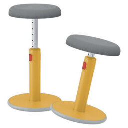 Leitz Active Sit Stand Office Desk Stool In Warm Yellow - thumbnail 4