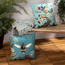 Wylder Nature Midnight Garden Birds Floral Outdoor Cushion Cover - thumbnail 4