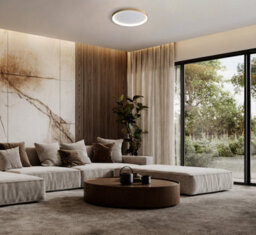 Luminosa Lighting Luminosa Raden 58Cm Led Semi Flush Ceiling Light Gold 3000/4000/6000K - thumbnail 2