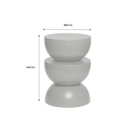 Sweeek - Side Table End Table Bedside Table Metal Diam.32 X H46.5Cm Terracotta 32X32X46.5 Cm - Coumba - thumbnail 4
