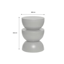Sweeek - Side Table End Table Bedside Table Metal Diam.32 X H46.5Cm Terracotta 32X32X46.5 Cm - Coumba - thumbnail 5