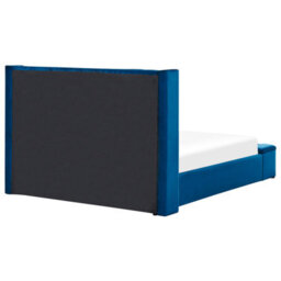 Beliani Bed With Storage Bench Velvet Noyers 160 X 200 Cm (Eu King Size) Navy Blue - thumbnail 7