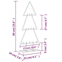 Berkfield Metal Christmas Tree For Decoration Black 60 Cm - thumbnail 7