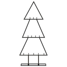 Berkfield Metal Christmas Tree For Decoration Black 60 Cm - thumbnail 3