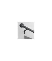 Unknown 22-25mm Ball End Metal Eyelet Extendable Curtain Pole Set - Black, 170-300Cm - thumbnail 2