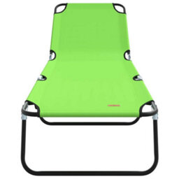 Berkfield Folding Sun Lounger 2 Pcs Portable Green 600D Oxford Fabric - thumbnail 5