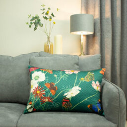 Paoletti Wild Fauna Floral Butterfly Cushion Cover - thumbnail 3