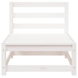 Berkfield Garden Sofa With Footstool 2-Seater White Solid Wood Pine - thumbnail 8