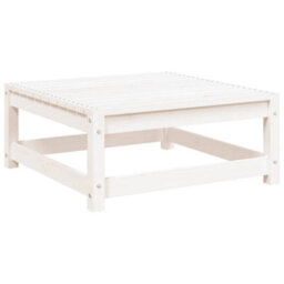 Berkfield Garden Sofa With Footstool 2-Seater White Solid Wood Pine - thumbnail 9
