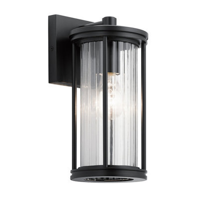 Luminosa Lighting Elstead Kichler Barras Outdoor Wall Lantern Black, Ip44