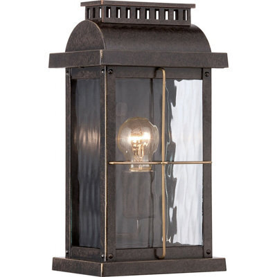 Elegant Outdoor Ip44 Wall Light In Imperial Bronze With Led E27 60W Bulb
