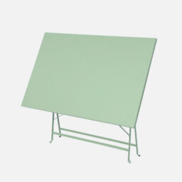 Sweeek - 4-Seater Folding Metal Bistro Garden Table Emilia Sage Green 110X70X71 Cm - thumbnail 4