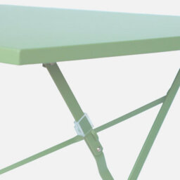 Sweeek - 4-Seater Folding Metal Bistro Garden Table Emilia Sage Green 110X70X71 Cm - thumbnail 5