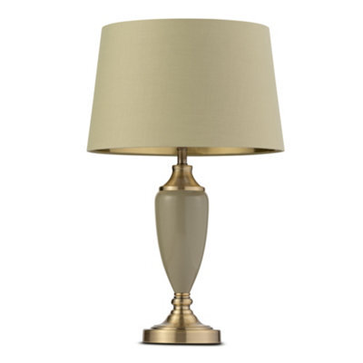 Lighting Supermarket Bailey Large Sage Green Table Lamp With Green/gold Lined Shade - image 1