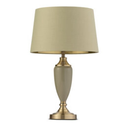 Lighting Supermarket Bailey Large Sage Green Table Lamp With Green/gold Lined Shade - thumbnail 1