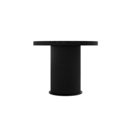 Wyld Haus Kanturk Oval Black Dining Table Matt Wood Veneer Pedestal Base - thumbnail 4