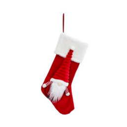 Samuel Alexander 53Cm Red And White Hanging Christmas Gonk Stocking - thumbnail 2