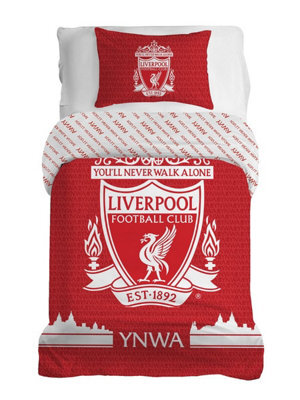 Liverpool Fc Tone Single Panel Duvet And Pillowcase Set - image 1