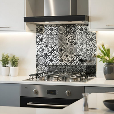 DIY Splashbacks Moroccan Tiles Antique Mirror Splashback 60Cm X 65Cm (Toughened Glass) - image 1