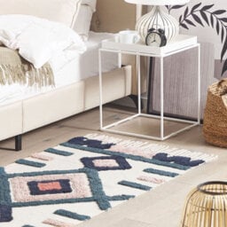 Beliani Scandi Handwoven Cotton Rug 80 X 150 Cm Multicolour Low Pile - thumbnail 2
