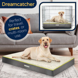 Dreamcatcher Grey Xl Dog Bed Orthopaedic Extra Large Flat Crate Pet Mattress 104X74X9Cm, Removable Washable Cover - thumbnail 8
