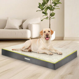Dreamcatcher Grey Xl Dog Bed Orthopaedic Extra Large Flat Crate Pet Mattress 104X74X9Cm, Removable Washable Cover