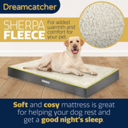 Dreamcatcher Grey Xl Dog Bed Orthopaedic Extra Large Flat Crate Pet Mattress 104X74X9Cm, Removable Washable Cover - thumbnail 3