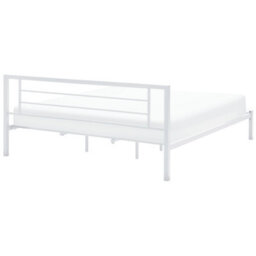 Beliani Bed Metal Cusset 180 X 200 Cm (Eu Super King) White - thumbnail 6